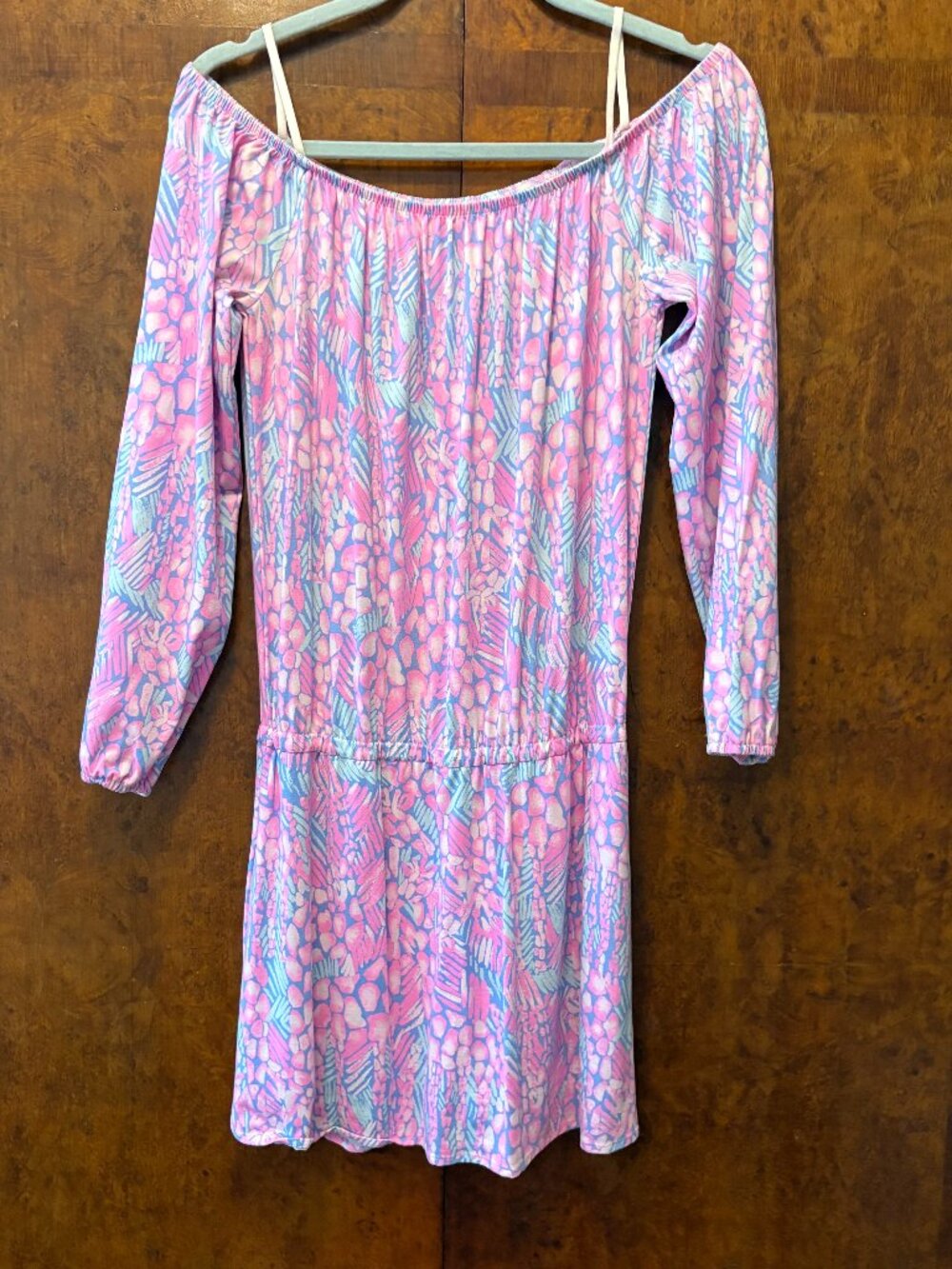 Lilly Putitzer Lana Off -The-Shoulder Skort Romper Pink Sorbet High Altitude